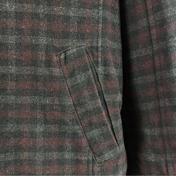 Vintage Utex XL Wool Plaid Shirt Jacket Button Up Quilted Chore Shacket Cabin - Picture 4 of 12